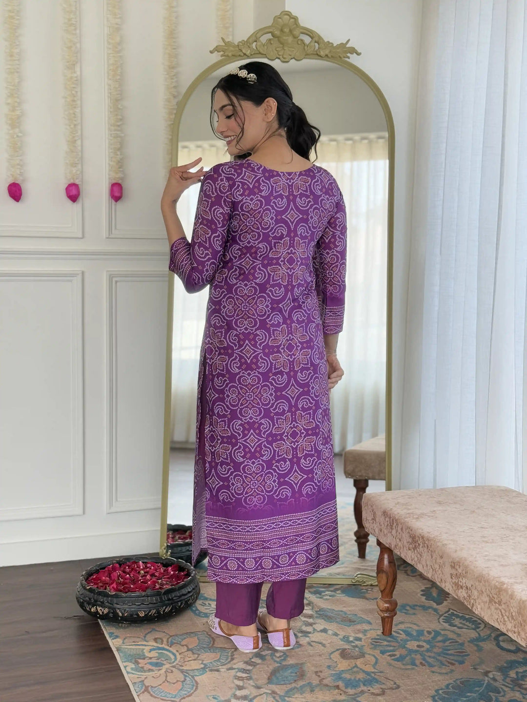 Graceful Trendy Franch Crepe Lavender Salwar Kameez | Luxury Attire for Weddings and Special Moments