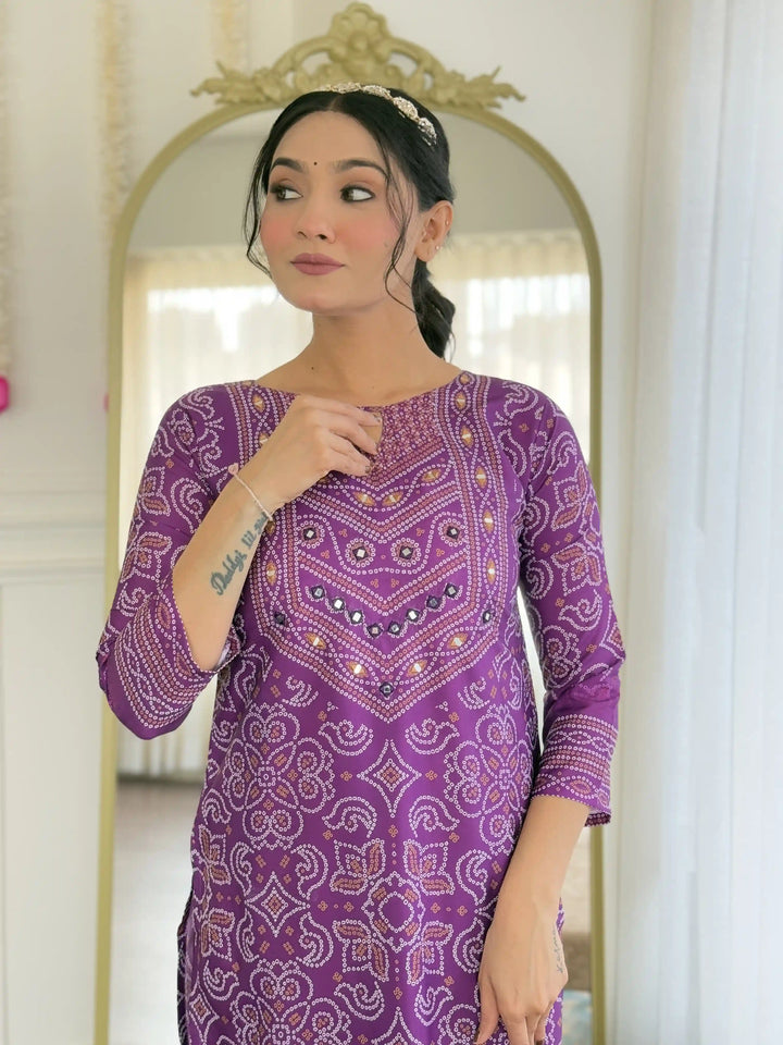 Graceful Trendy Franch Crepe Lavender Salwar Kameez | Luxury Attire for Weddings and Special Moments