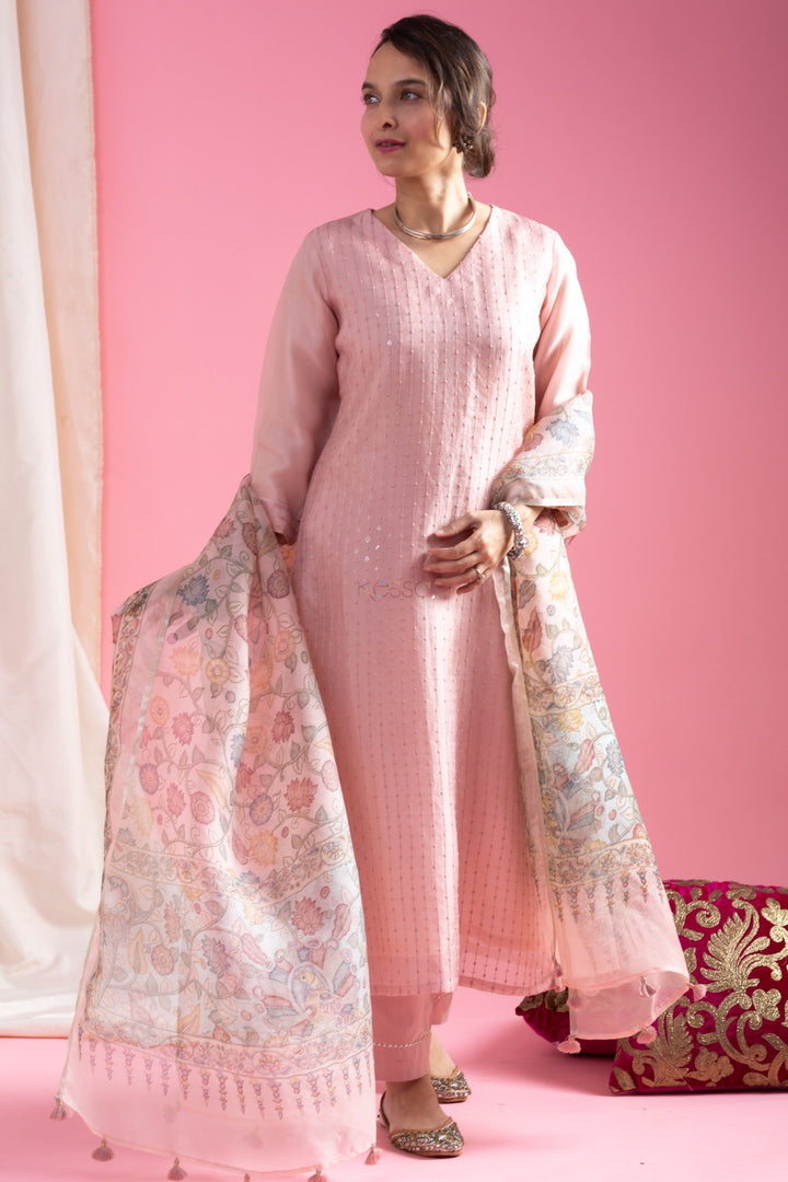 Authentic Ethnic Viscose Chanderi Pink Salwar Kameez | Inspired by Timeless Traditions and Modern Fashion Trends