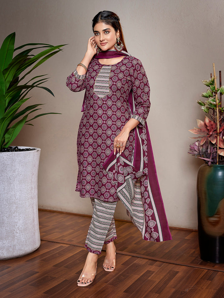 Traditional Elegant Cotton Blend  Salwar Kameez | Inspired by Timeless Traditions and Modern Fashion Trends