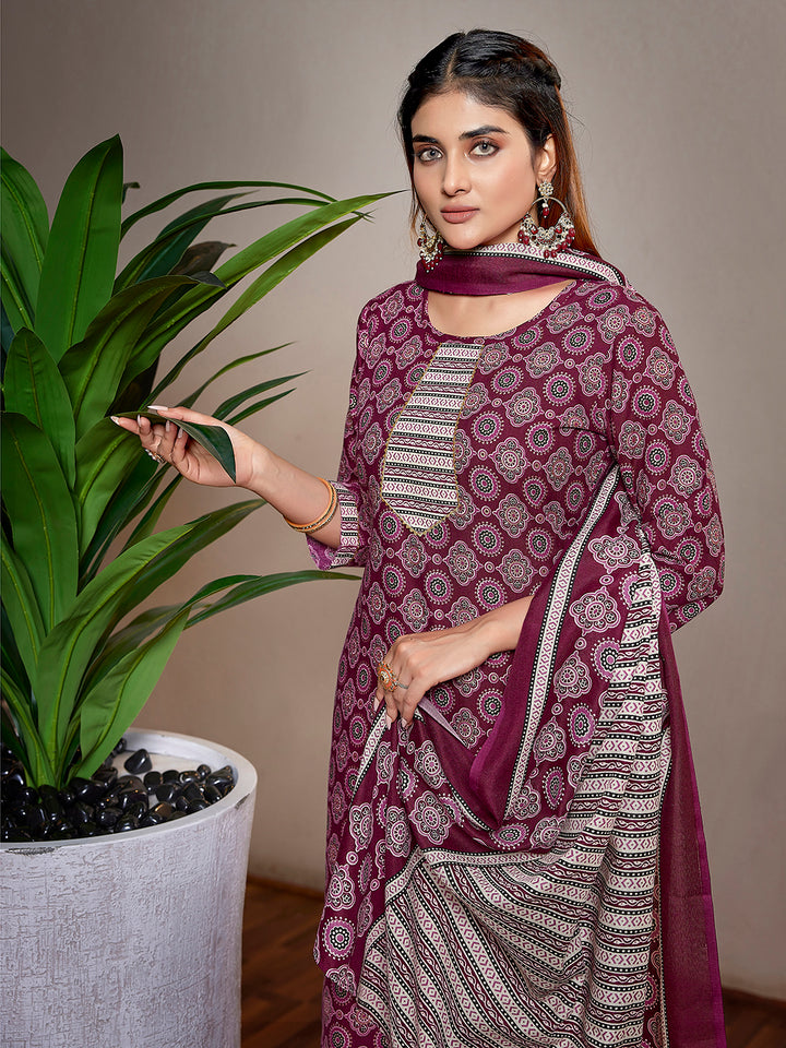 Traditional Elegant Cotton Blend  Salwar Kameez | Inspired by Timeless Traditions and Modern Fashion Trends