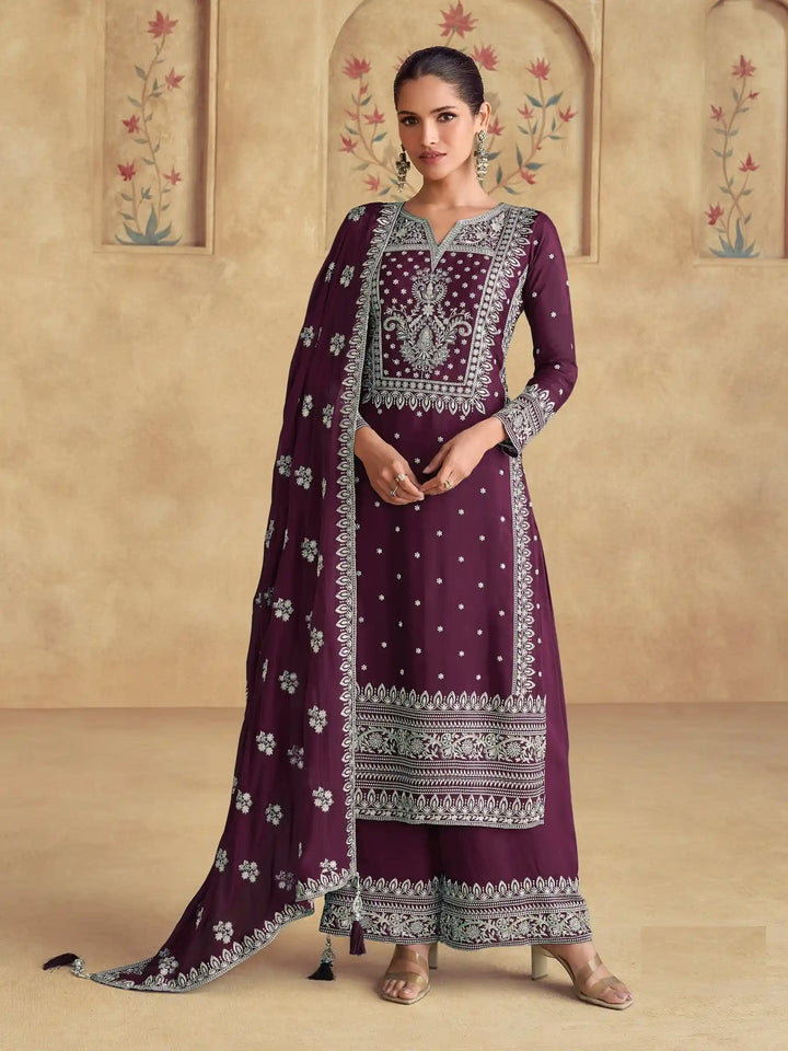 Authentic Ethnic Palazzo Suits | Exuding Royalty with Superior Fabric and Impeccable Craftsmanship