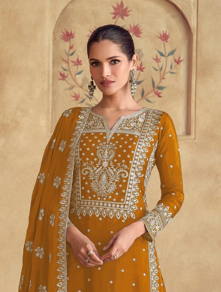 Authentic Ethnic Palazzo Suits | Exuding Royalty with Superior Fabric and Impeccable Craftsmanship