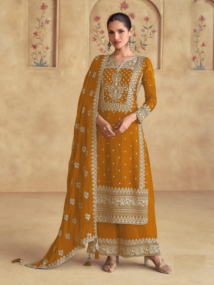 Authentic Ethnic Palazzo Suits | Exuding Royalty with Superior Fabric and Impeccable Craftsmanship