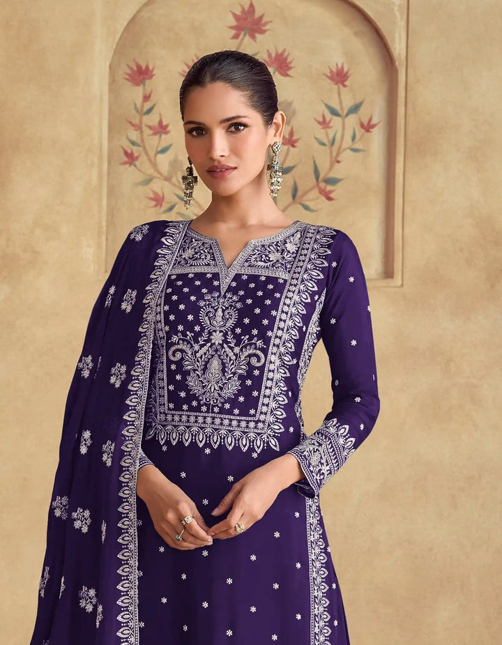 Authentic Ethnic Palazzo Suits | Exuding Royalty with Superior Fabric and Impeccable Craftsmanship