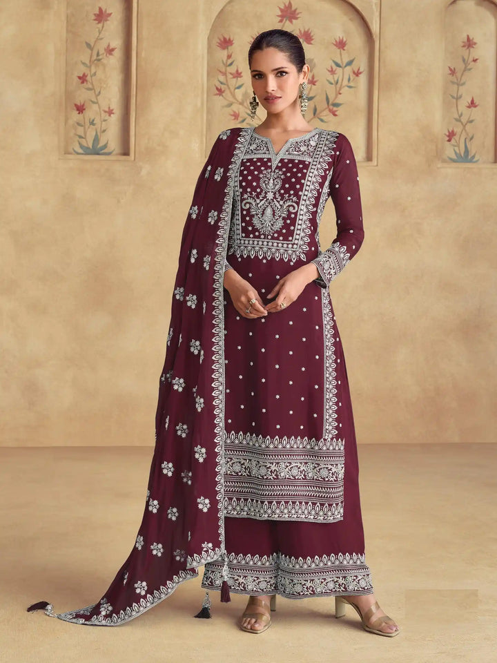 Authentic Ethnic Palazzo Suits | Exuding Royalty with Superior Fabric and Impeccable Craftsmanship
