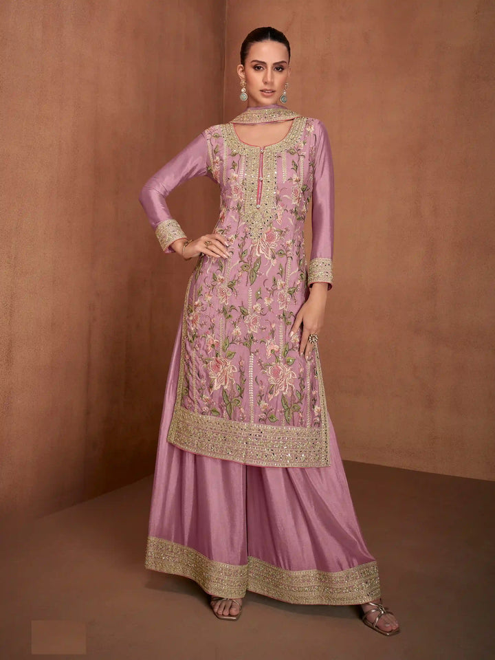 Authentic Ethnic   Palazzo Suits | Enriched with Fine Embroidery and Graceful Aesthetic