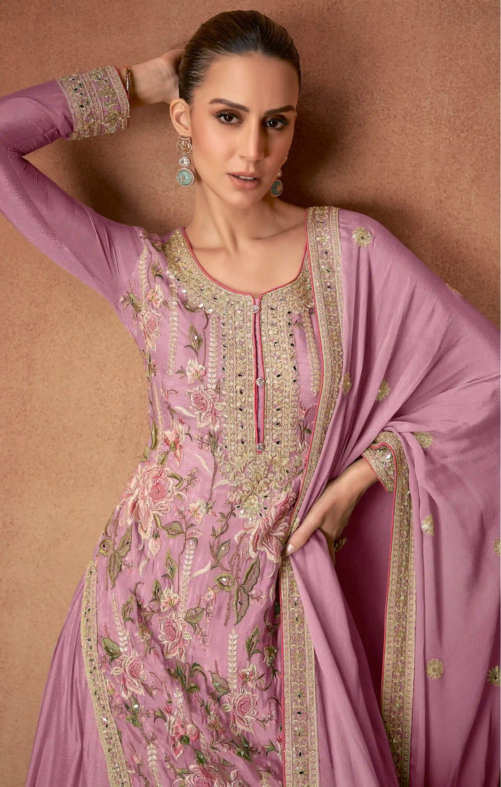 Authentic Ethnic   Palazzo Suits | Enriched with Fine Embroidery and Graceful Aesthetic