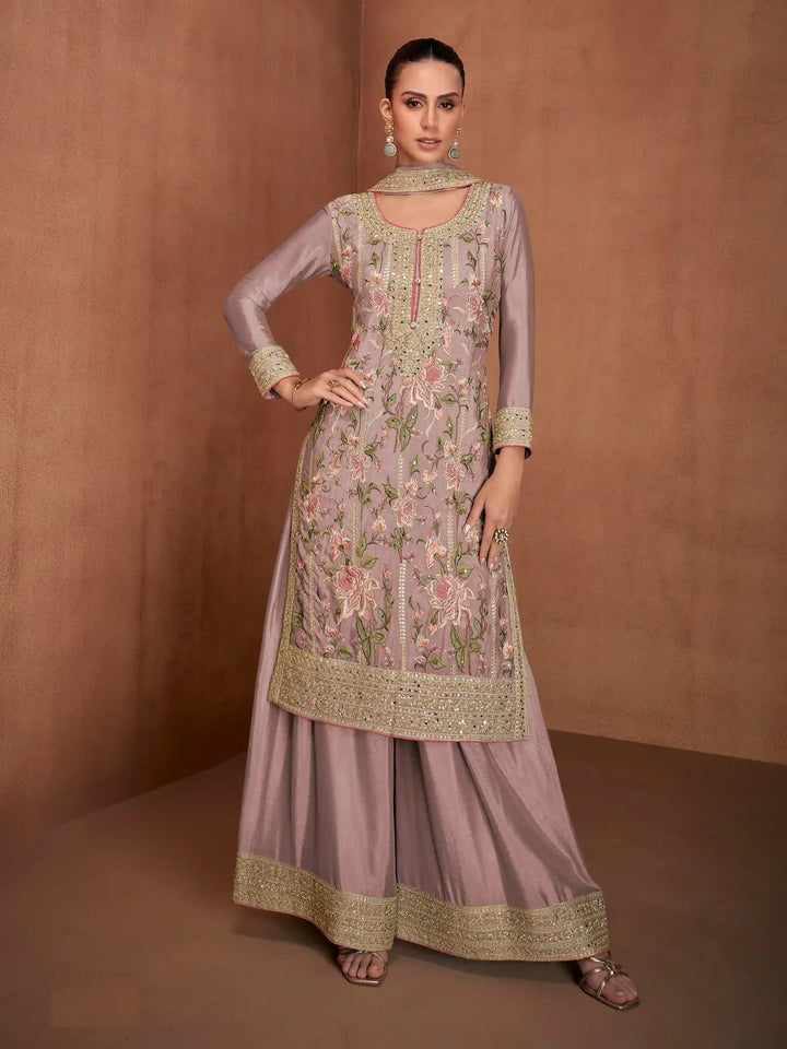 Authentic Ethnic   Palazzo Suits | Enriched with Fine Embroidery and Graceful Aesthetic