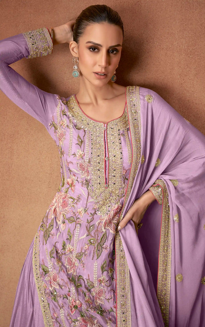 Authentic Ethnic   Palazzo Suits | Enriched with Fine Embroidery and Graceful Aesthetic