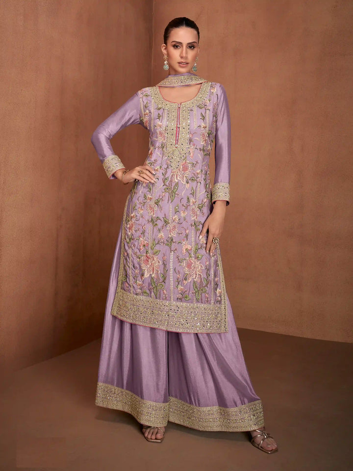 Authentic Ethnic   Palazzo Suits | Enriched with Fine Embroidery and Graceful Aesthetic