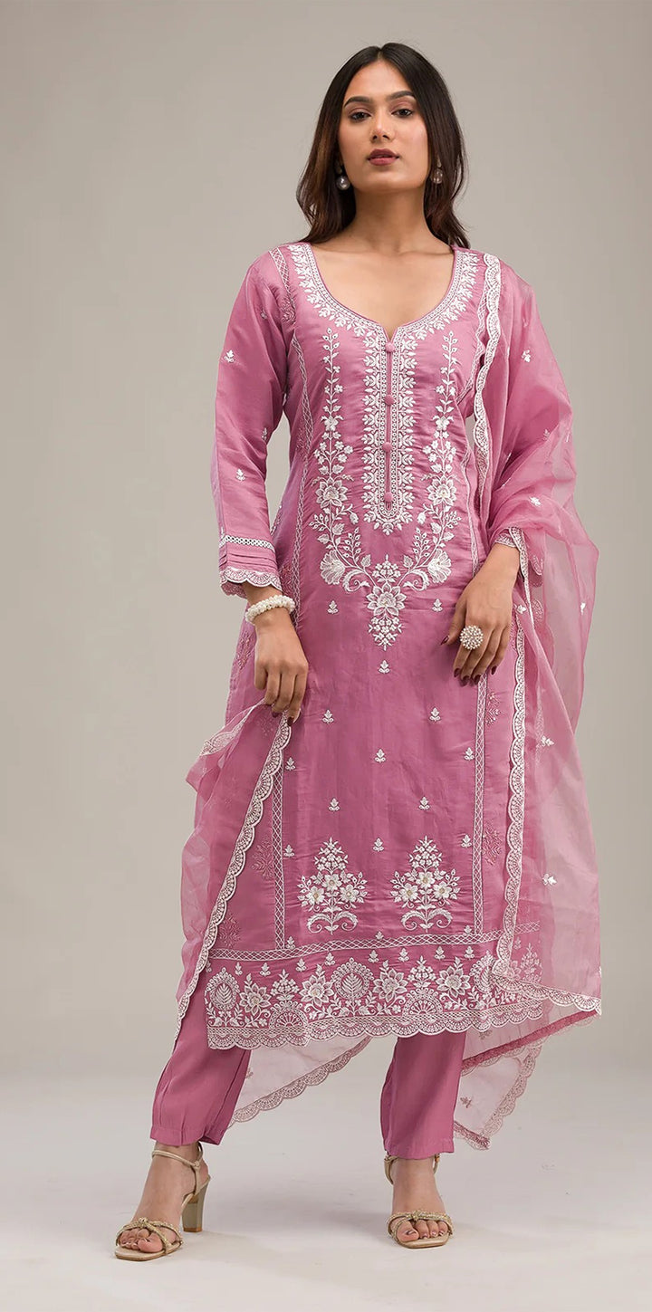 Party Wear Cotton Salwar Kameez | Embroidery & Grace