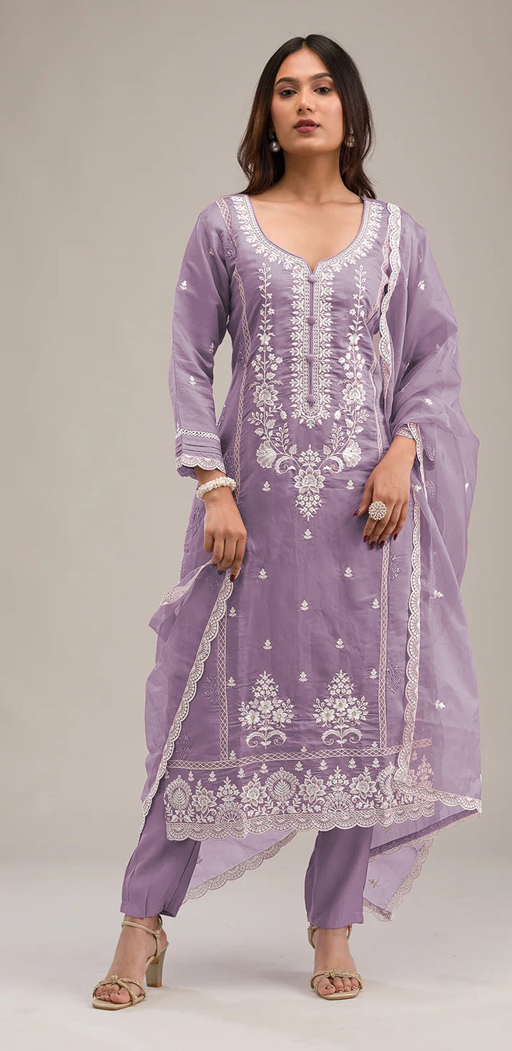 Party Wear Cotton Salwar Kameez | Embroidery & Grace