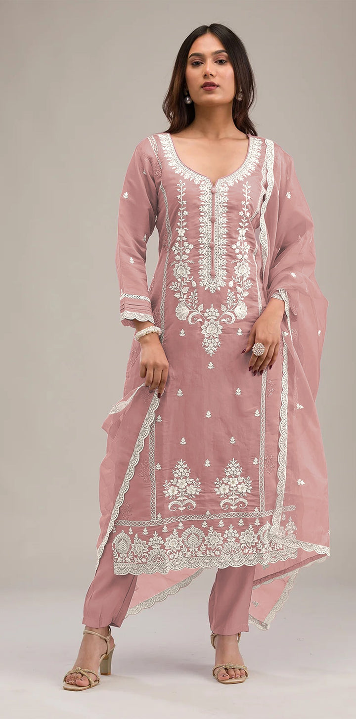 Party Wear Cotton Salwar Kameez | Embroidery & Grace