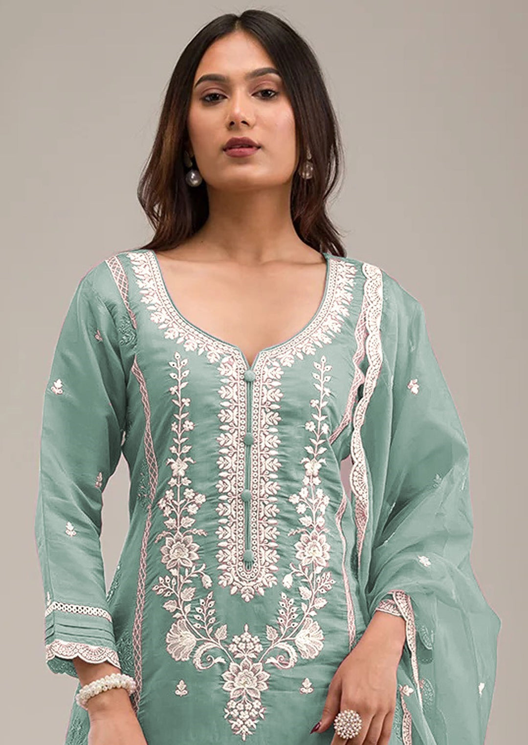 Party Wear Cotton Salwar Kameez | Embroidery & Grace