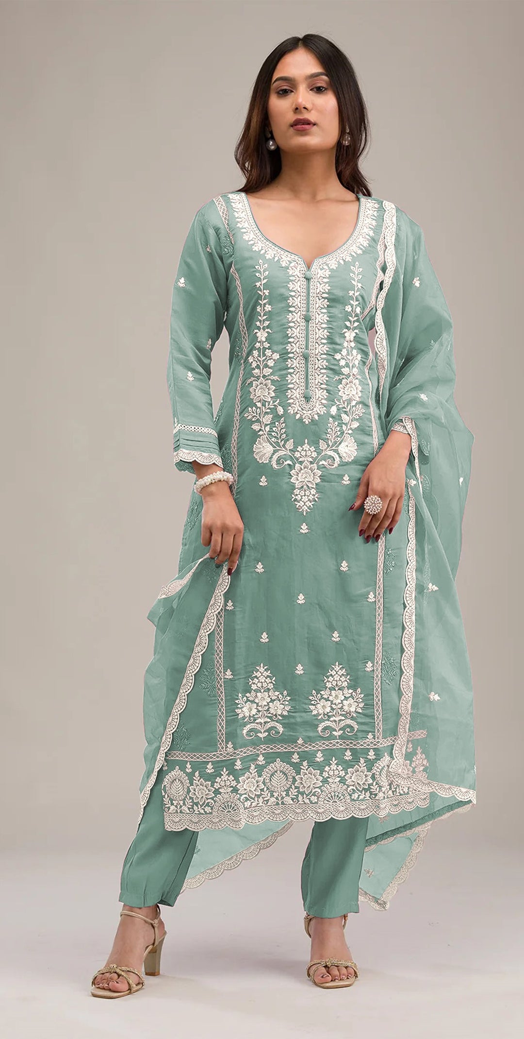 Party Wear Cotton Salwar Kameez | Embroidery & Grace