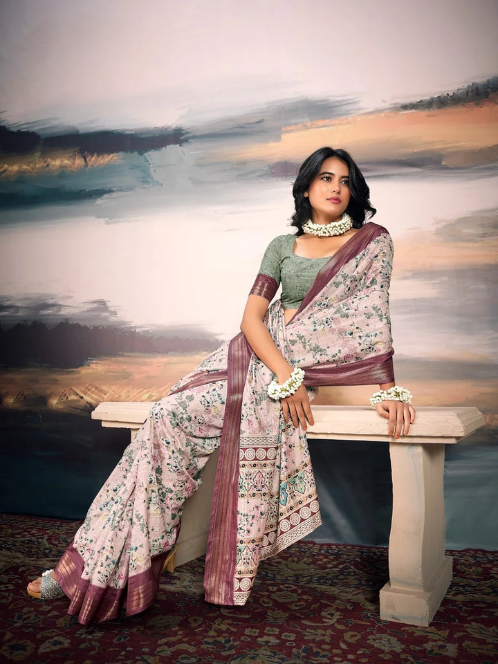 Cotton Silk Saree for Women | Stylish Digital Printed Ethnic Wear