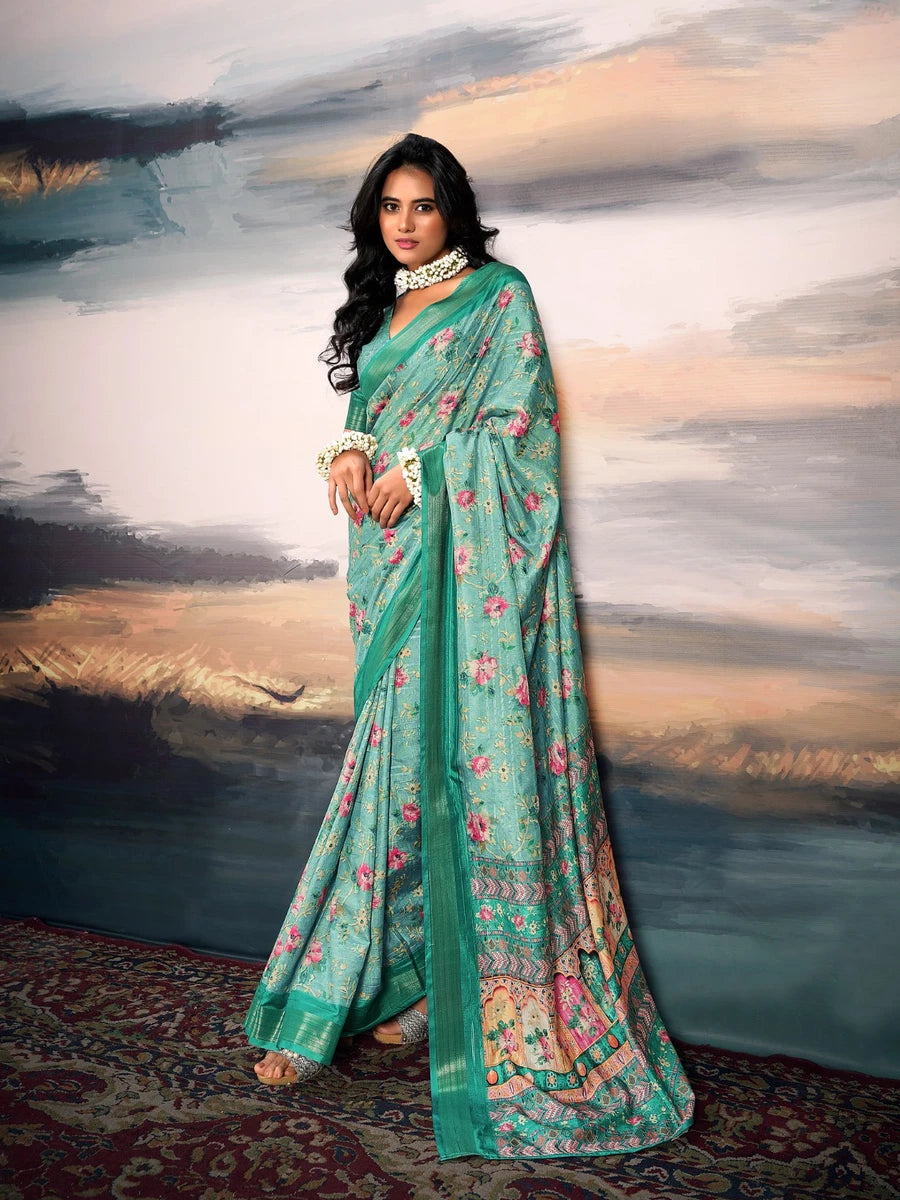 Graceful Cotton Silk Saree | Festive Wear with Weaving Jari Work