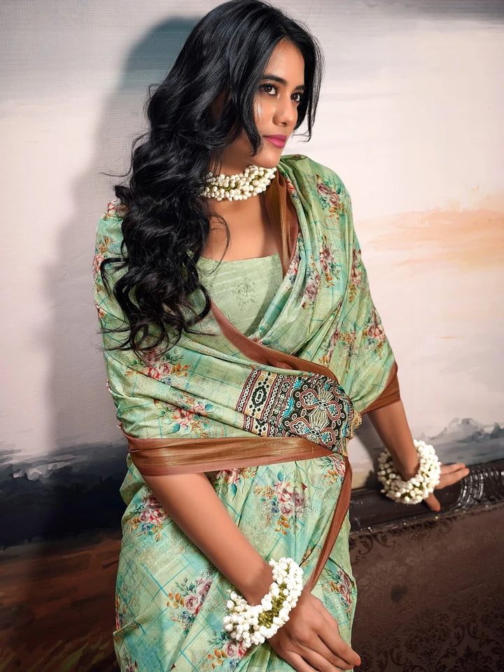 Premium Festive Wear Cotton Silk Saree | Elegant Look with Jari Border