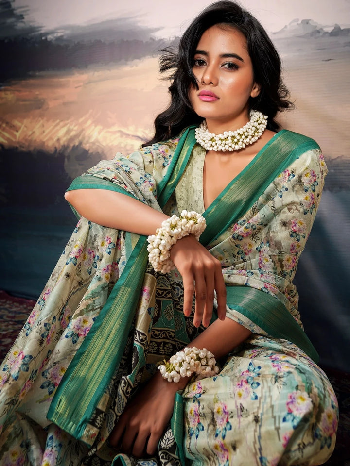 Exquisite Trendy Cotton Silk Saree |  Weaving Jari & Digital Design