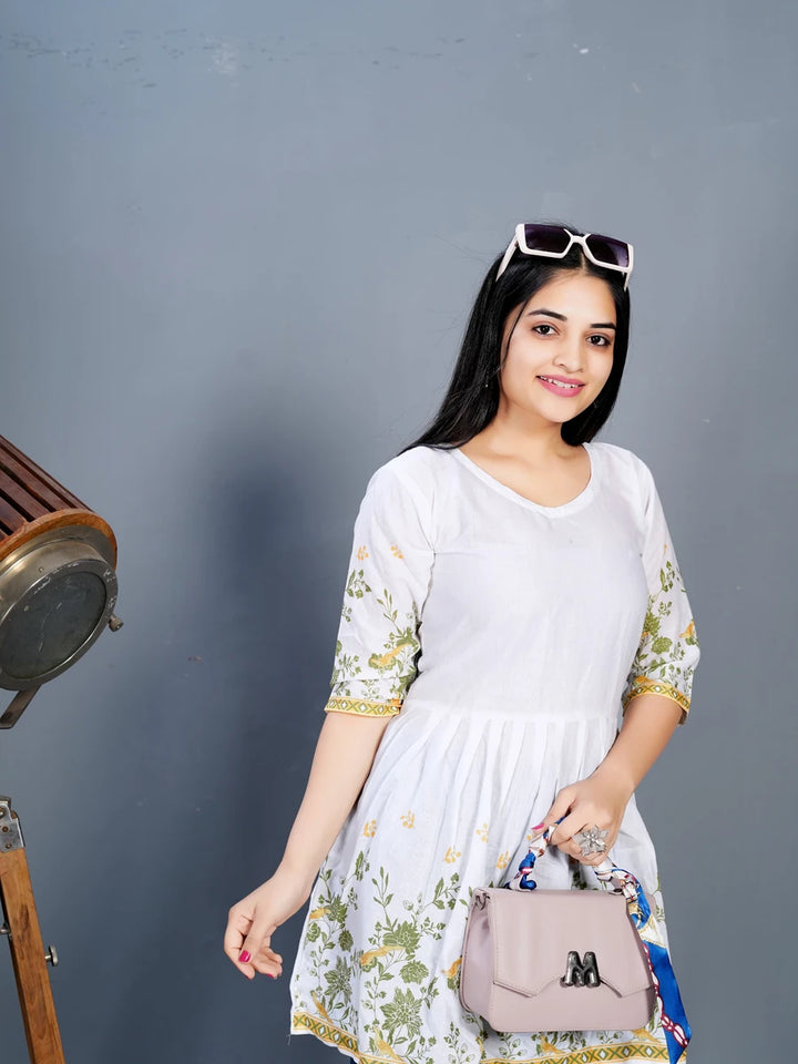 Fashionable Cotton Kurti | Chic Look with Digital Print Design