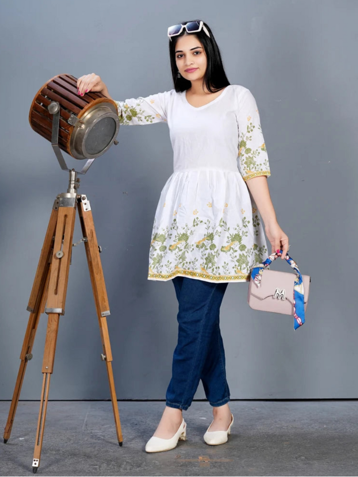Fashionable Cotton Kurti | Chic Look with Digital Print Design