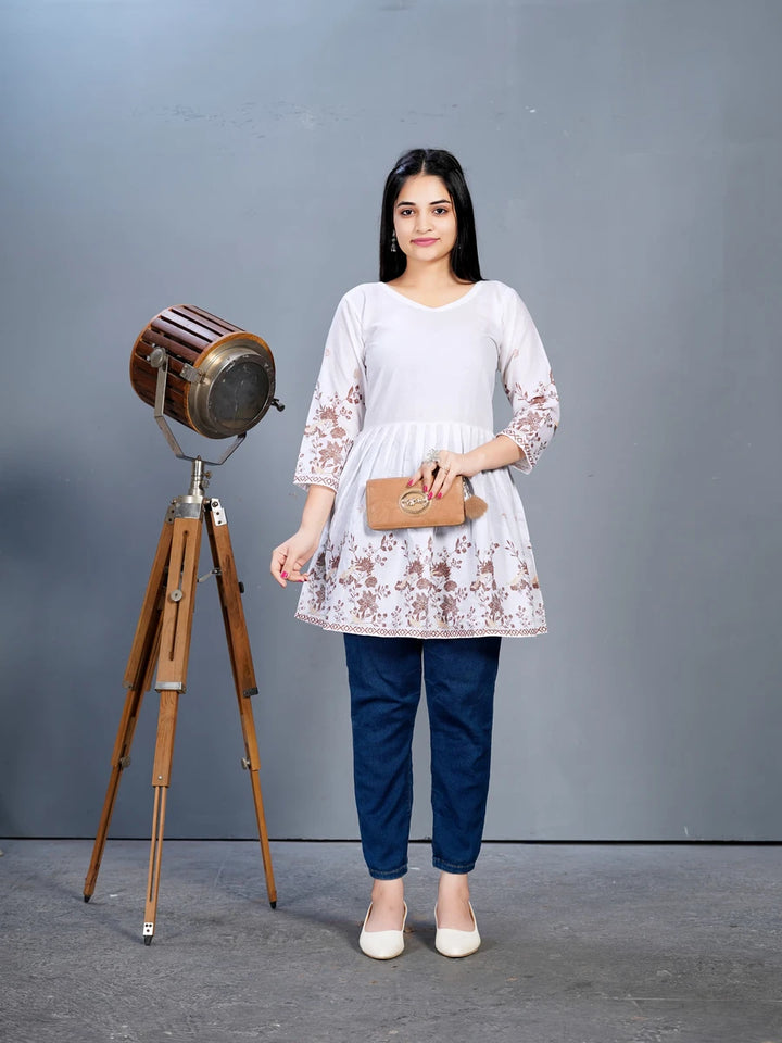 Fashionable Cotton Kurti | Chic Look with Digital Print Design