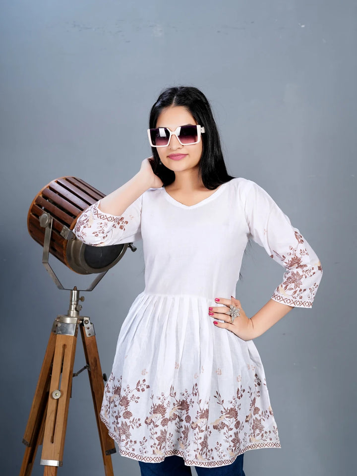 Fashionable Cotton Kurti | Chic Look with Digital Print Design