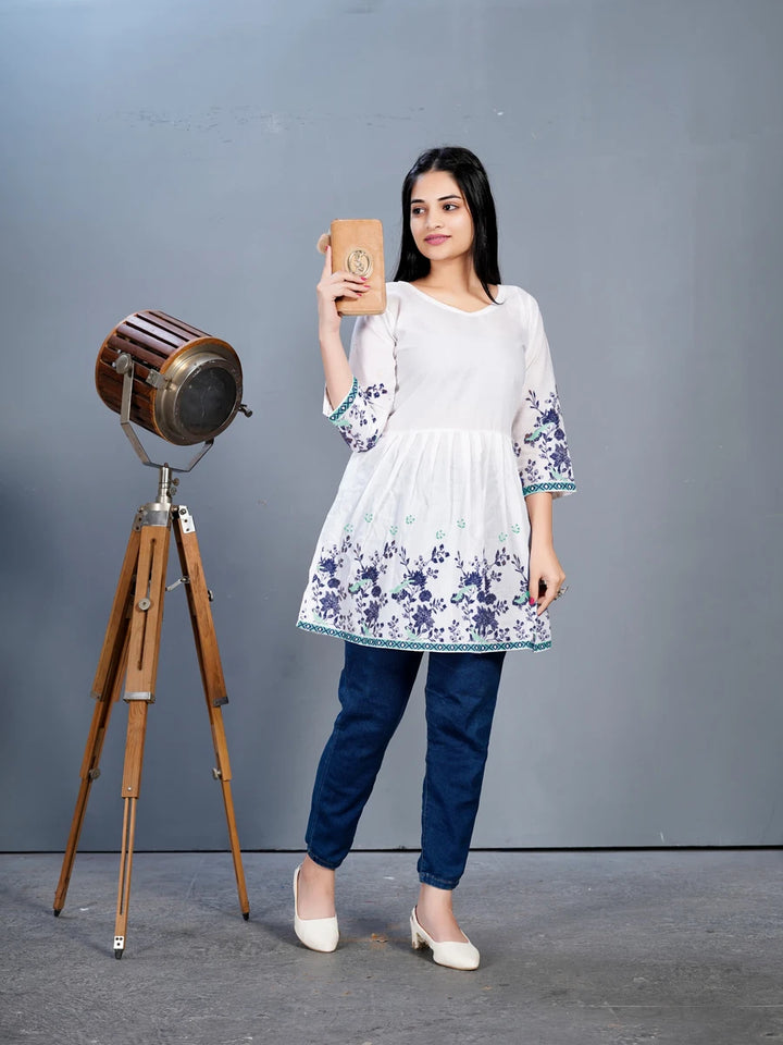 Fashionable Cotton Kurti | Chic Look with Digital Print Design