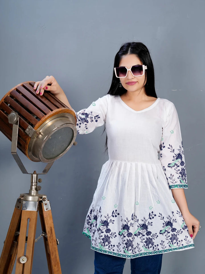Fashionable Cotton Kurti | Chic Look with Digital Print Design