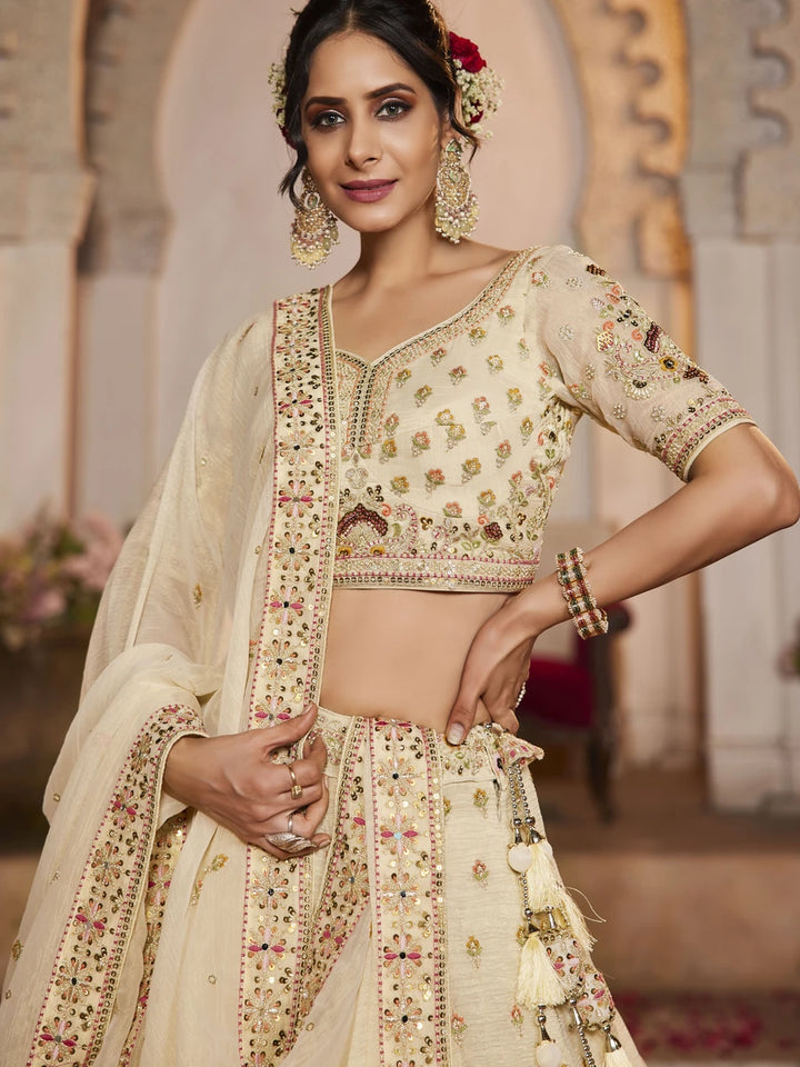 Luxurious Partywear Lehenga | Tissue Fabric & Heavy Work