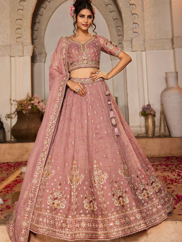 Luxurious Partywear Lehenga | Tissue Fabric & Heavy Work