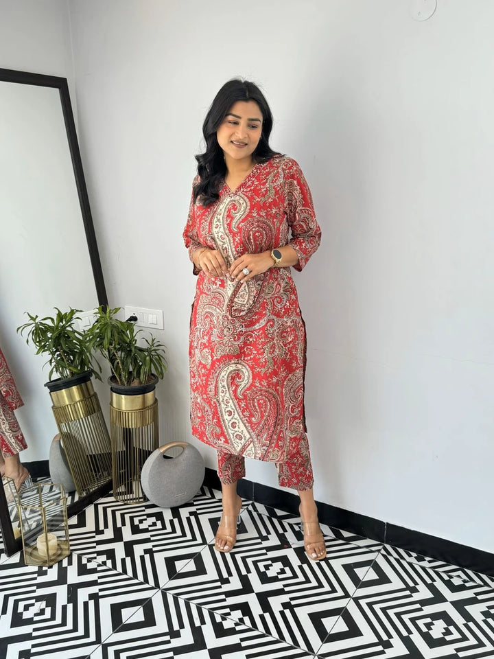 Stylish Viscose Kurti Set | Designer Printed Readymade Suit