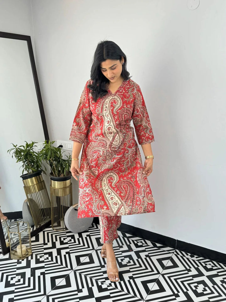 Stylish Viscose Kurti Set | Designer Printed Readymade Suit