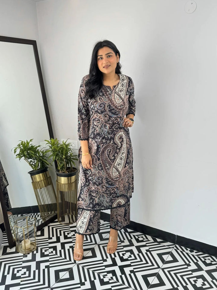Stylish Viscose Kurti Set | Designer Printed Readymade Suit