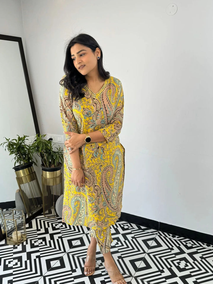 Stylish Viscose Kurti Set | Designer Printed Readymade Suit