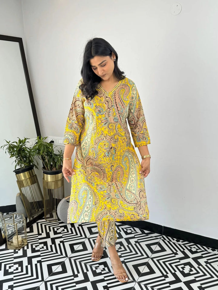 Stylish Viscose Kurti Set | Designer Printed Readymade Suit