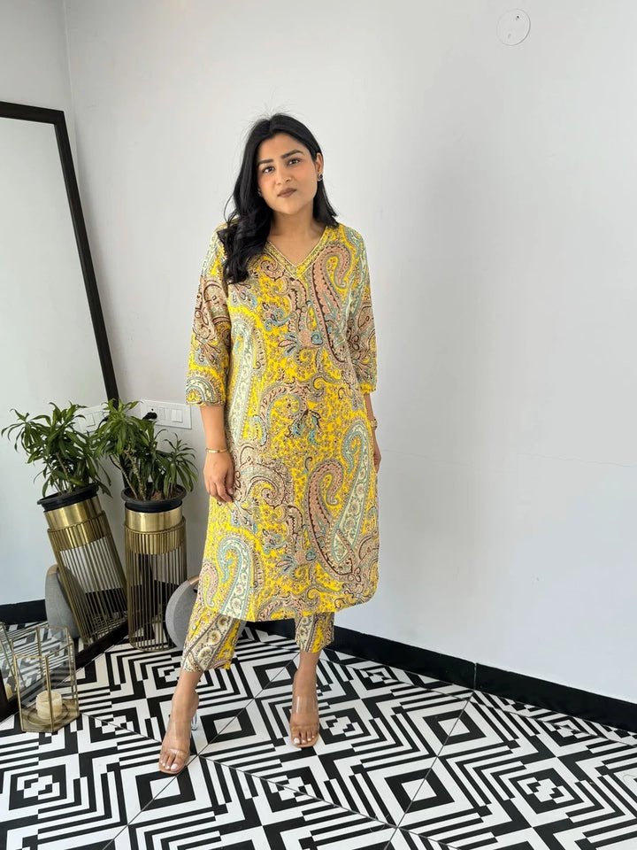 Stylish Viscose Kurti Set | Designer Printed Readymade Suit