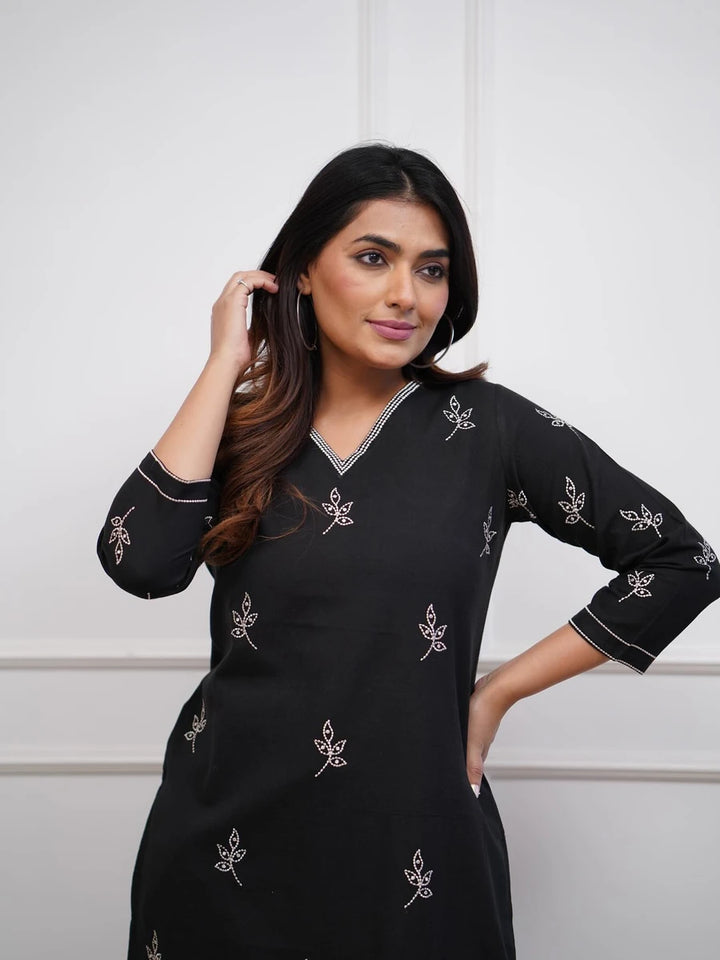 Premium Black Viscose Suit | Designer Embroidery  Occasion Wear