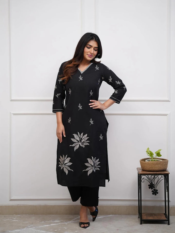 Premium Black Viscose Suit | Designer Embroidery  Occasion Wear