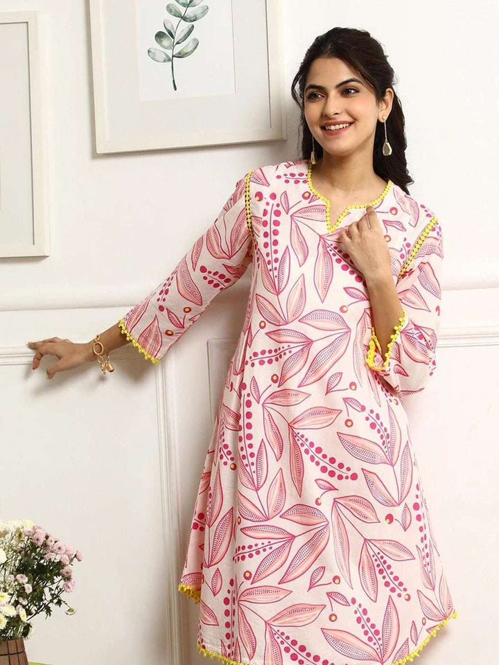 Classic Designer Printed Kurti | Soft Cotton Blend | Stylish Look