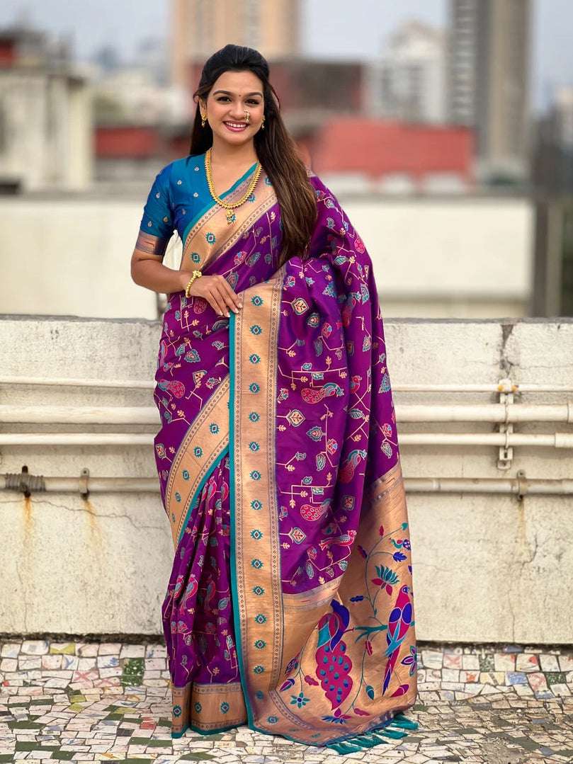 Exquisite Wevon Meenakari Soft Silk Saree | Timeless Elegance