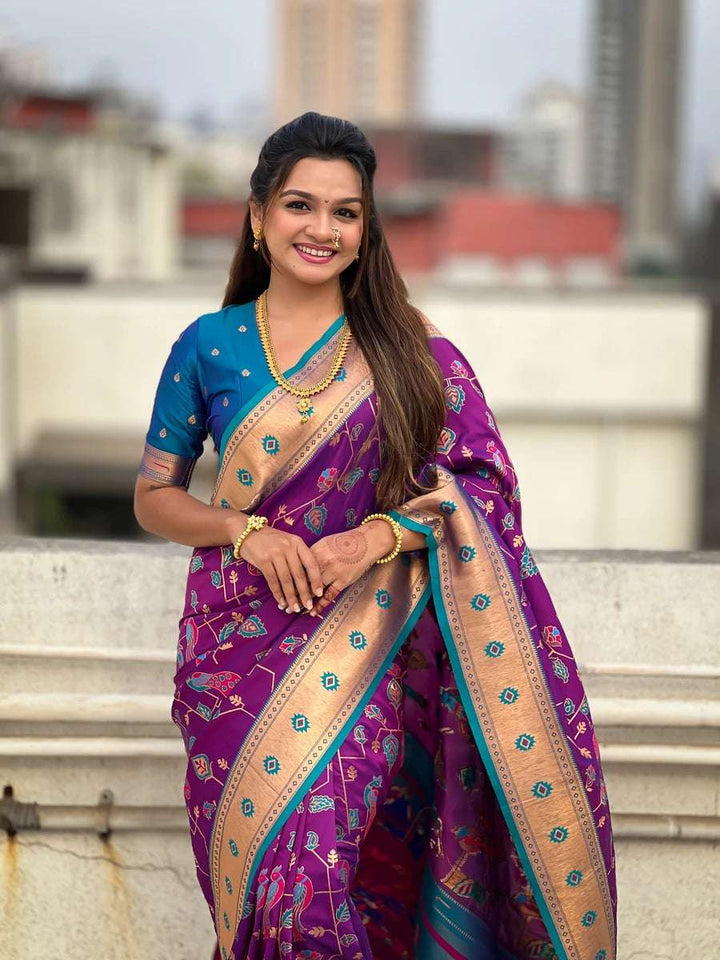 Exquisite Wevon Meenakari Soft Silk Saree | Timeless Elegance