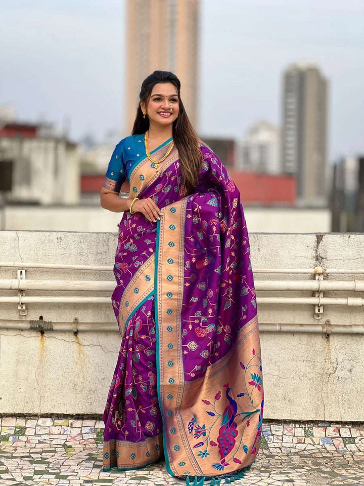 Exquisite Wevon Meenakari Soft Silk Saree | Timeless Elegance