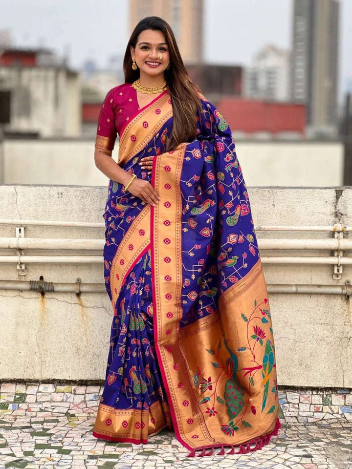 Exquisite Wevon Meenakari Soft Silk Saree | Timeless Elegance