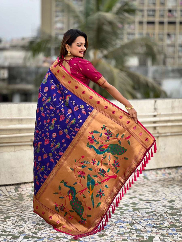 Exquisite Wevon Meenakari Soft Silk Saree | Timeless Elegance