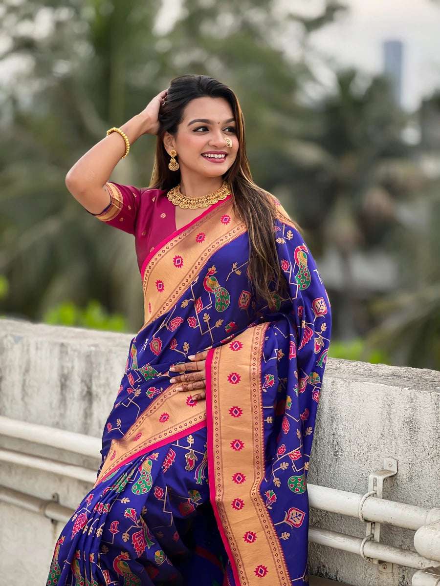 Exquisite Wevon Meenakari Soft Silk Saree | Timeless Elegance