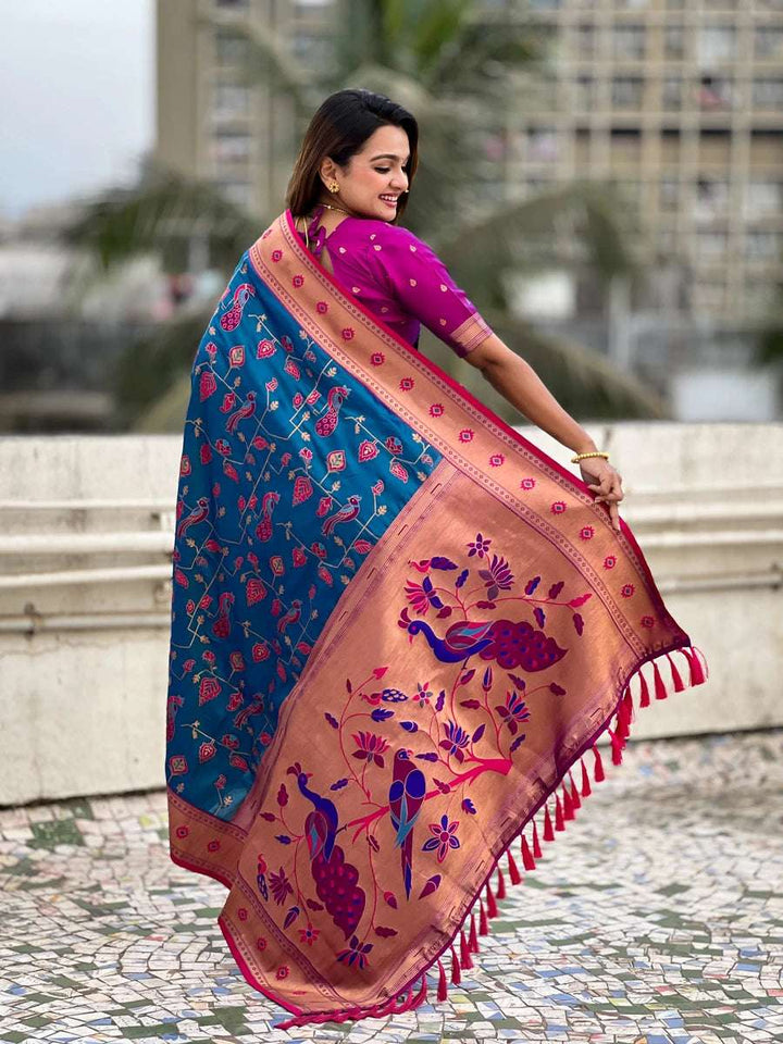 Exquisite Wevon Meenakari Soft Silk Saree | Timeless Elegance