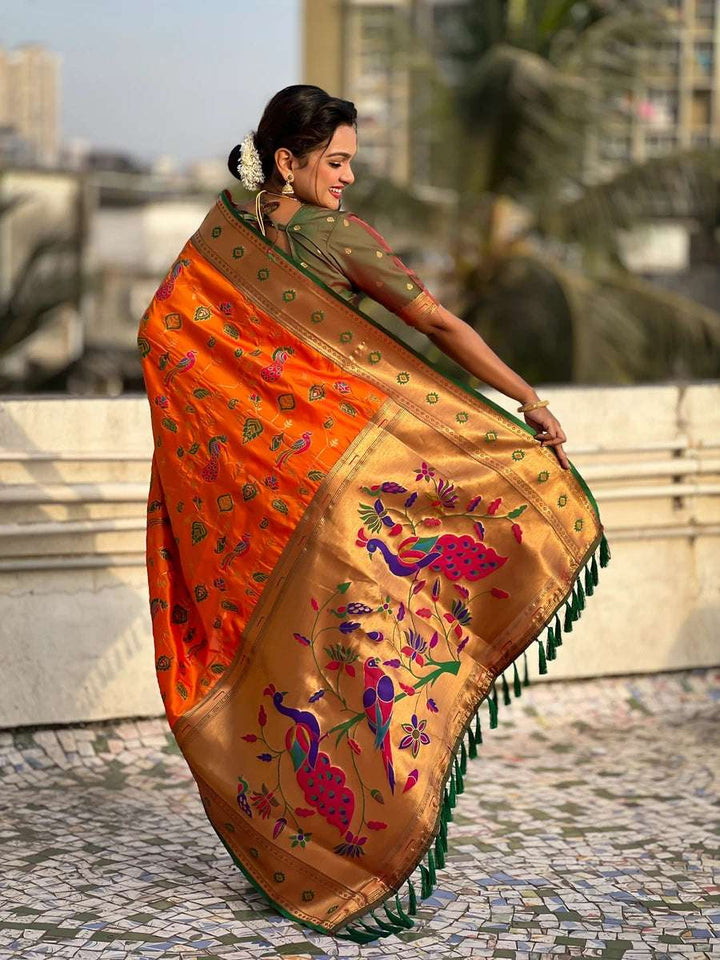 Exquisite Wevon Meenakari Soft Silk Saree | Timeless Elegance