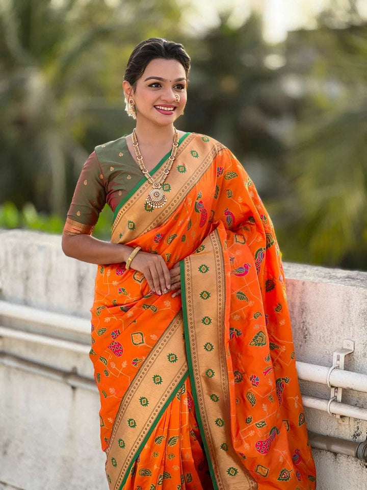 Exquisite Wevon Meenakari Soft Silk Saree | Timeless Elegance